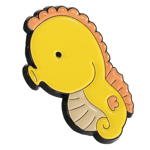 Veemoon Seepferdchen-Brosche lustige Anstecknadeln Seepferdchen-Pin Karikatur klein Ansteckbrosche Brosche zum Thema Meerestiere Neuheit-Anstecknadel Zinklegierung Yellow von Veemoon