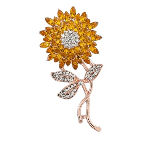 Veemoon Sonnenblumen Brosche Legierung mit Strasssteinen Anstecknadel für Damen für Kleidung Schals Formelle Anlässe Perfektes für Besondere Anlässe von Veemoon