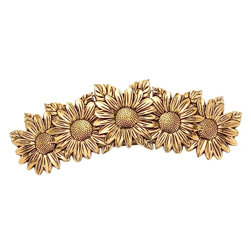 Veemoon Sonnenblumen Haarspange Damen Legierung Haarklemme Rutschfest Vintage Haarschmuck für Alltag Partys Metall Haaraccessoire von Veemoon