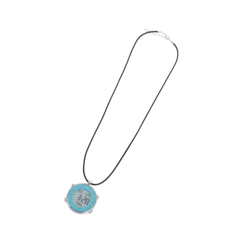 Veemoon Sportliche Taschenuhr Mini-Reise Silber Digitaluhr-Halskette Digitale Uhren Überlebensuhr Halskette Ansehen Uhr Mit Umhängeband Automatisch Hängende Uhr Arzttaschenuhr Blue Glas von Veemoon