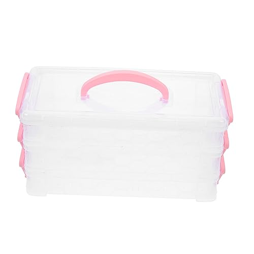 Veemoon Stackable Dreilagige Pencil Box mit Deckel Transparente Stifteaufbewahrung Platzsparend und Abnehmbar für Schüler Lehrer und Schreibtischorganisation von Veemoon