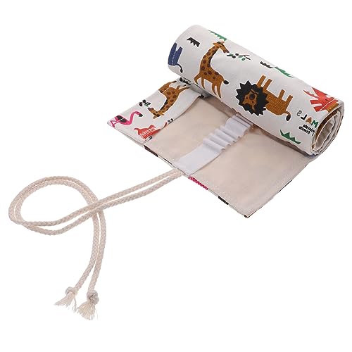 Veemoon Rollmäppchen Aus Canvas Zum Aufrollen Stifthülle Für Schreibwaren Organizer Für Bleistifte Federmäppchen Mit Großem Fassungsvermögen Tragbare Rolltasche Für Stifte von Veemoon