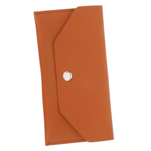 Veemoon Stilvolles PU Portemonnaie Multifunktionales Kreditkartenetui Wiederverwendbares Budget Cash Envelope Wallet für Alltag Reise Business Braun von Veemoon