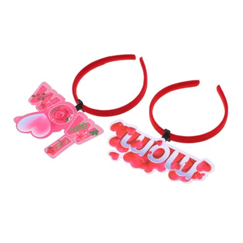 Veemoon Stirnbänder für die Muttertagsparty Mutter Haarband Haarschmuck zum Muttertag Glückliche Accessoires zum Muttertag Herz Haarreifen Mama-Kopfbedeckung Muttertagsstirnband Plastik von Veemoon