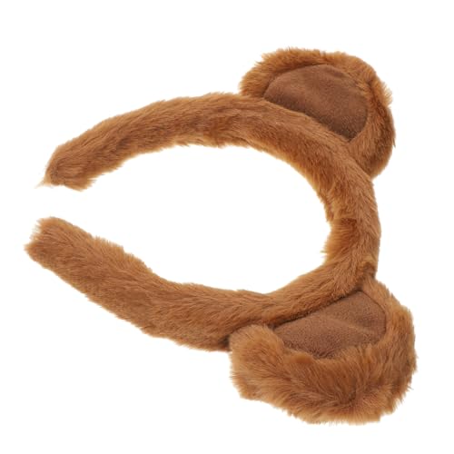 Veemoon Bärenohren Haarreif Für Kostüme Und Cosplay Flauschiges Tier-accessoire Für Halloween Mottopartys Und Rollenspiele Süßes Design Kaffee Verschiedene Anlässe von Veemoon