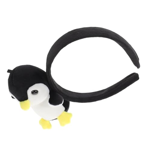 Veemoon Stirnband Mit Pinguin-plüschtier Verspieltes Tierhaarband Für Frauen Und Mädchen Rutschfeste Passform Weich Und Plüschig Für Partys Und Cosplay von Veemoon