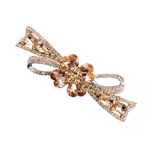 Veemoon Strass Haarspange Farbton Französische Automatische Haarklammer Damen Haarzubehör Für Dickes Dünnes Haar Stylisches Braut Haarschmuck von Veemoon