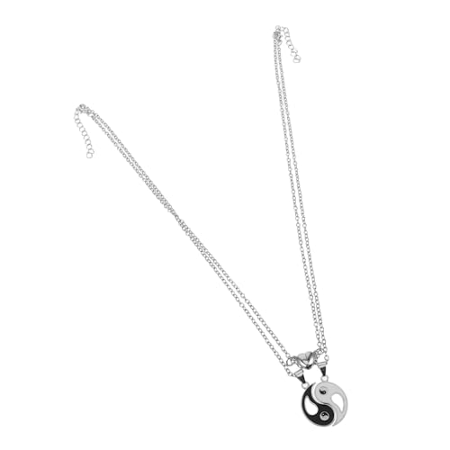 Veemoon Tai Chi Halskette Paarset Yinyang Anhänger Legierung Vintage Liebe Symbol für Alltag und Besondere Anlässe von Veemoon
