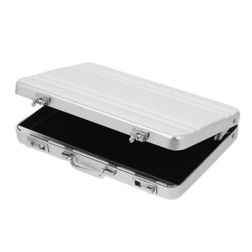 Veemoon Tragbare Aluminiumlegierung Visitenkartenbox im Kofferdesign Praktischer Kartenhalter für Id Karten und Visitenkarten Robuster und Stilvoller Aufbewahrungsort für Bürobedarf von Veemoon