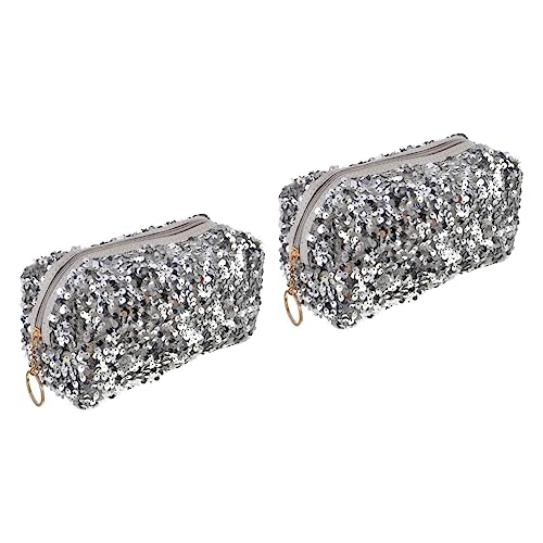 Veemoon Tragbare Kosmetiktasche Für Damen – Quadratische Aufbewahrungstasche in Silber - Ideal Für Reisen Und Kulturartikel - 19 x 10 cm Stilvoll Und Funktional Veemoon Tragbare Kosmetiktasche Für Damen – Quadratische Aufbewahrungstasche in Silber - Ideal Für Reisen Und Kulturartikel - 19 x 10 cm Stilvoll Und Funktional von Veemoon