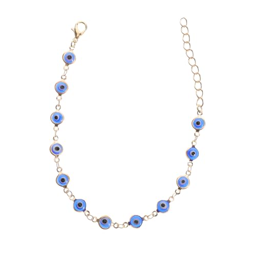 Veemoon Böses-auge-armband Mit Blauen Augenperlen Für Frauen Handgefertigt Verstellbar Fußkettchen Türkisch-blauer Glücksamulett Charm-schmuck Für Familien Und Freundinnen von Veemoon