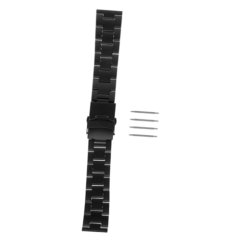 Veemoon Uhrenarmband Aus Metall – 20 Mm Edelstahl Poliert Schwarze Armbandschnalle Stilvolles Armband – Für Männer Und Frauen Fürs Büro Und Den Freizeitgebrauch von Veemoon