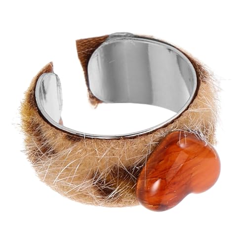 Veemoon Verstellbarer Leopard Print Ring Damen Vintage Design Schmuck mit Offener Form Minimalistischer Knöchelring aus Legiertem Material Modischer Fingerring für Alltag und Party Veemoon Verstellbarer Leopard Print Ring Damen Vintage Design Schmuck mit Offener Form Minimalistischer Knöchelring aus Legiertem Material Modischer Fingerring für Alltag und Party von Veemoon
