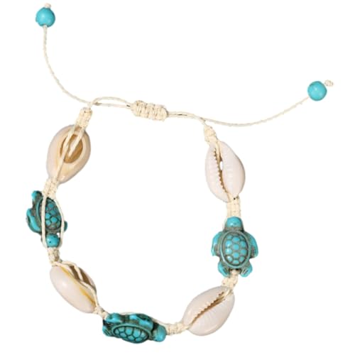 Veemoon Muschel Schildkröte Fußkettchen Damen Verstellbar Strand Freizeit Fußschmuck Sommer Fußkettchen Anhänger Füße Schmuck von Veemoon