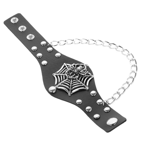 Veemoon Armband Mit Spinnennetz -manschetten Verstellbar Gothic-schmuck Für Halloween Unisex Aus Pu Und Metall von Veemoon
