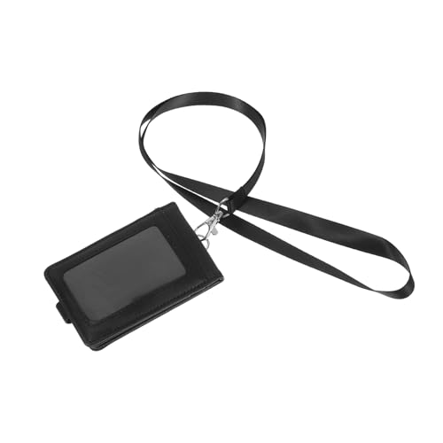 Veemoon Vertikaler Kartenprotektor für Id Karten mit Abnehmbarem Umhängeband für Reisen Büro und Alltag Schützt vor Verlust Mehrere Kartenfächer Stabiler Clip von Veemoon