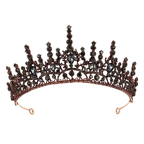 Veemoon Barockkrone Kristalldiademe Retro-kopfschmuck Vintage-krone Für Hochzeit Und Party Zubehör Aus Legierung Mit Strasssteinen Accessoire Für Frauen Mädchen von Veemoon