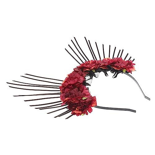 Veemoon Vintage Blumen Haarband für Kopfschmuck Accessoire Retro Haarschmuck für Cosplay Hochzeiten Partys Fotografie für Besondere Anlässe Feiern von Veemoon