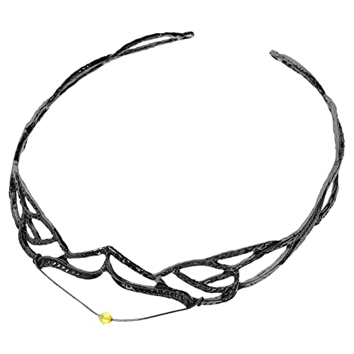 Veemoon Vintage Braut Tiara Haarreif Schwarz Eleganter Haarschmuck für Hochzeit Party Abschlussball und Geburtstag Leichtes Komfortables Stirnband für Mädchen und Damen von Veemoon