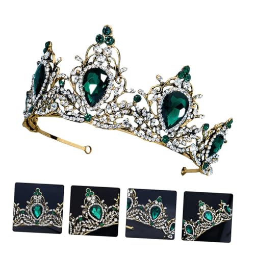 Veemoon Vintage Brautkrone mit Kristallen Strassbesetztes Diadem für Hochzeiten Partys und Besondere Anlässe Eleganter Haarschmuck für Frauen Königlicher Stil Auffälliges Design von Veemoon