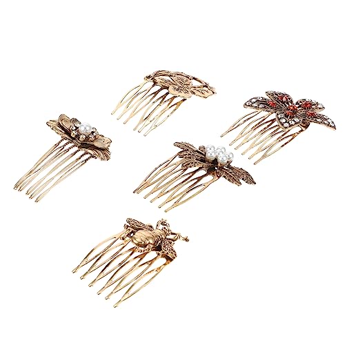 Veemoon 5stücke Retro Haarnadeln Frauen Vintage Haarnadeln Mit Perlen Schmuck Clip Haar Zubehör Für Hochzeit Abendessen Tanz Alltags Tragen von Veemoon