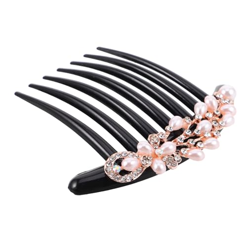 Veemoon Vintage Haarkamm mit Perlen und Strass Eleganter Steckkamm für Hochzeit und Besondere Anlässe Vielseitiges Haarschmuck Accessoire für Frauen und Mädchen Sicherer Halt Langlebiges von Veemoon