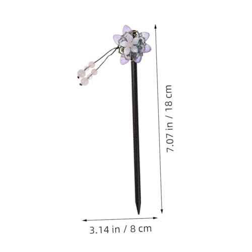 Veemoon Vintage Haarschmuck Damen Chinesische Holz Haarspange mit Hängenden Blüten Dekorativer Haarnadel für Dutt Geeignet für Hochzeit Party und Alltag von Veemoon