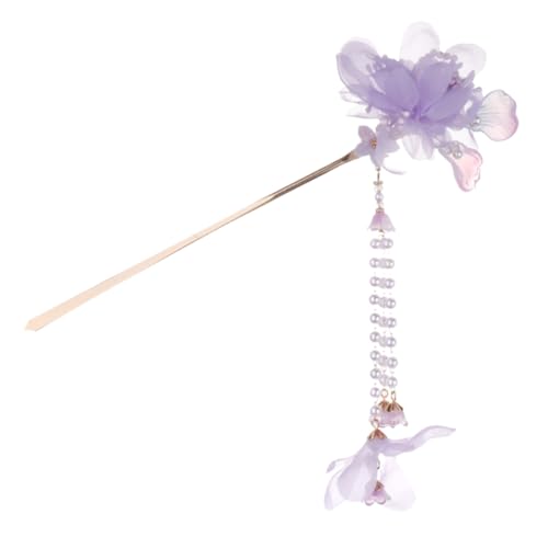 Veemoon Vintage Haarschmuck Haarnadel mit Quaste und Blumen Leichter Haarnadel für Damen Sicherer für Hochsteckfrisuren bei Festen und Alltag von Veemoon