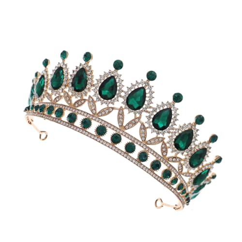 Veemoon Vintage Kristallkrone Braut Tiara mit Strass Halbrunde Wasser Krone Haarschmuck für Frauen und Mädchen Eleganter Hochzeitsschmuck für Braut Ball und Party von Veemoon