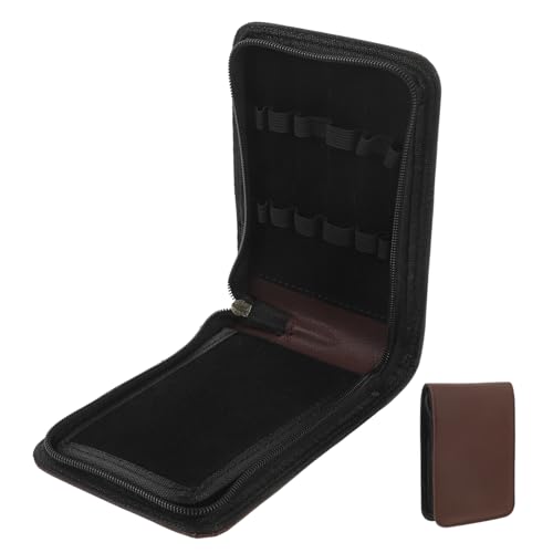 Veemoon Stiftetui PU Leder für 12 Stifte Retro Design Leichte Stiftaufbewahrung für Erwachsene Praktischer Stifthalter für Büro und Schule Geschenkbox für Besondere Anlässe von Veemoon