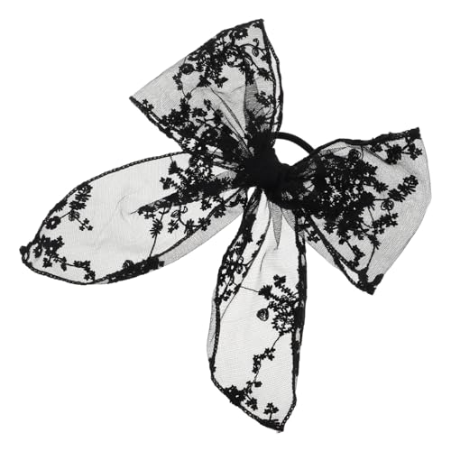 Veemoon Vintage Spitzen Haargummi mit Bestickter Schleife Komfortables Spitzenmaterial Eleganter Haarschmuck für Schule Hochzeit Party Vielseitiges Accessoire für Mädchen und Frauen von Veemoon
