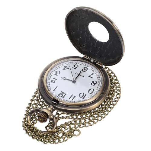 Veemoon Taschenuhr Metall Vintage Stil Retro Uhr Für Herren Damen Antike Uhr Kompaktes Design Leicht Tragbar von Veemoon