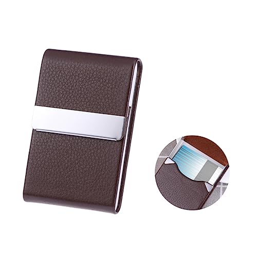 Veemoon -Business-case Mit Großem Fassungsvermögen Vertikalem Abschnitt Kredithalter Modischem Unisex-besucherkoffer Metallgeldbörse Pu-Leder Solide Stahlbox von Veemoon