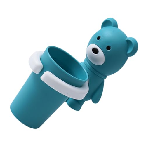 Veemoon Wandmontierter Zahnbürstenhalter Für Junge Mädchen Cartoon-bär Zahnbürsten Organizer Im Badezimmer Praktischer Einfacher Zahnbürsten Zahnpasta-Becher Bohren von Veemoon