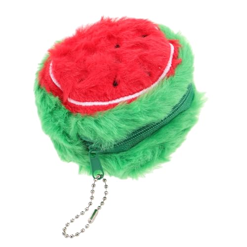Veemoon Wassermelonen-plüsch-münzbeutel Für Mädchen Kreatives Portemonnaie Als Rucksack-anhänger Praktischer Kleingeldhalter Süßes Design Für Junge Mädchen Leicht Und Handlich von Veemoon