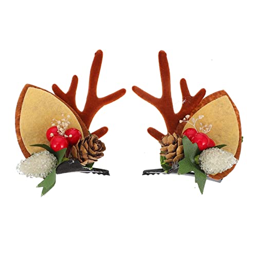 Veemoon Weihnachtliche Haarspangen Rentiergeweih Design Robustes Material Bequemes Tragen Festhaltend für Damen Weihnachtsfeier Geburtstag Hochzeit Festliche Haarschmuck von Veemoon