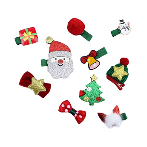 Veemoon Weihnachts-Haarspangen Für Babys Und Mädchen - Glitzerndes Haarschmuck Set 6 Stück Festliche Accessoires Für Die Weihnachtszeit von Veemoon