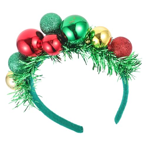 Veemoon Weihnachtliches Haarband Mit Bunten Kugeln Und Grünen Bändern Festlicher Kopfschmuck Für Partys Events Und Feiertagsfeiern Für Weihnachten Und Festliche Anlässe von Veemoon