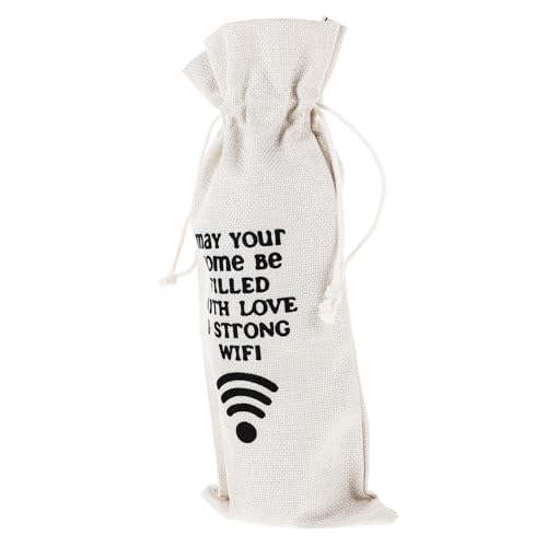 Veemoon Weinbeutel mit Kordelzug Elegante Verpackung für Rotwein Whiskey und Bier Wiederverwendbar Robustes Material für zu Weihnachten und Hochzeiten von Veemoon