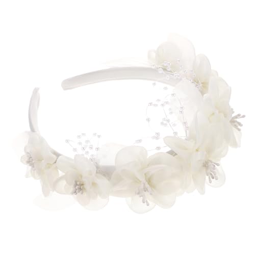 Veemoon Weißes Blumen Haarband für Damen Braut Haarschmuck Kreatives Stirnband Fester Sitz Vielseitig für Hochzeit Verlobung Party und Fotoshootings Geeignet von Veemoon