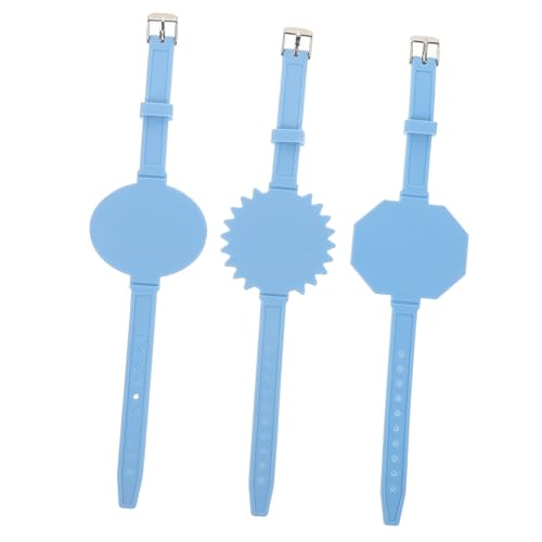 Veemoon Wiederverwendbares Silikon Memo Armband für Krankenschwestern 3 Stück Tragbares Armband Löschbar Himmelblau von Veemoon