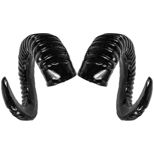 Veemoon Ziegenhörner Teufelshörner Zum Anklipsen Kostüm Cosplay-Zubehör Für Halloween Weihnachten Neujahr Bühnenauftritt Party – Schwarz von Veemoon