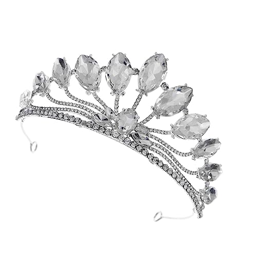 Veemoon Zierliche Retro Krone aus Legierung mit Funkelnden Strasssteinen Brautschmuck und Haarschmuck für Damen Prinzessinnen Geburtstagsfeiern und Hochzeiten von Veemoon