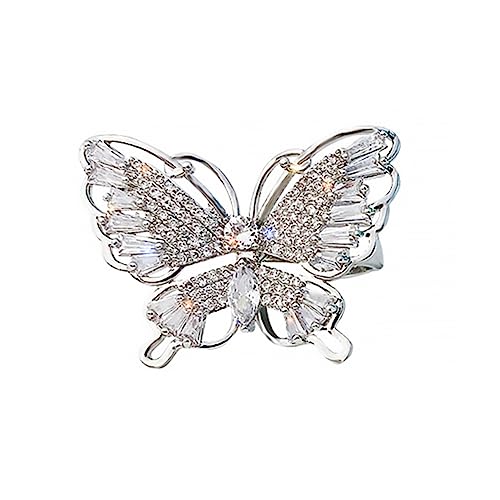 Veemoon Schmetterlinge Offener Ring Fingerring Modering Modeschmuck Finger Chic Ring Zarte Frauen Fingerschmuck von Veemoon