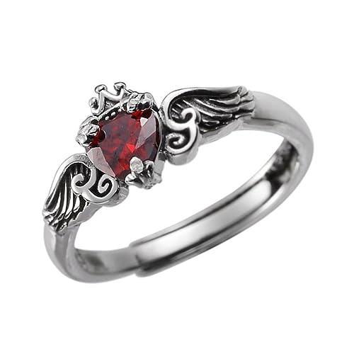 Veemoon Damenring Für Frauen Mit Retro-design Fingerring Für Mädchen Eleganter Schmuck Aus Kupfer Passend Für Verschiedene Anlässe Und Kleidungsstile von Veemoon