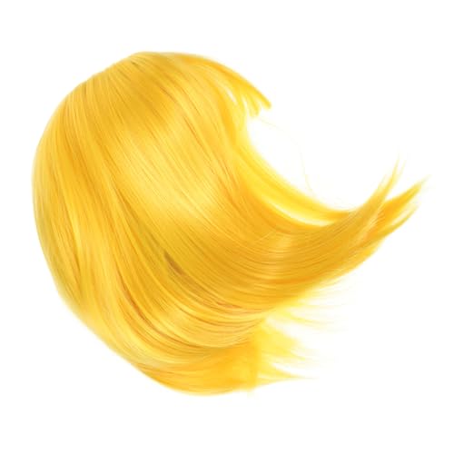Veemoon Zitronengelb -Perücken -Headset kurze Perücken Cosplay -Haarperücke kurze gerade Perücke Kurzhaarperücken für schwarze Frauen Cosplay -Perücke Frauen Perücke Hochtemperaturdraht von Veemoon