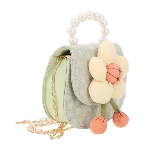 Veemoon Süße Mini Umhängetasche Für Mädchen Mädchen Handtasche Mit Blumen- Vielseitige Schultertasche Und Niedliches Geldbörsen-Design Grün Für Kleine Accessoires von Veemoon