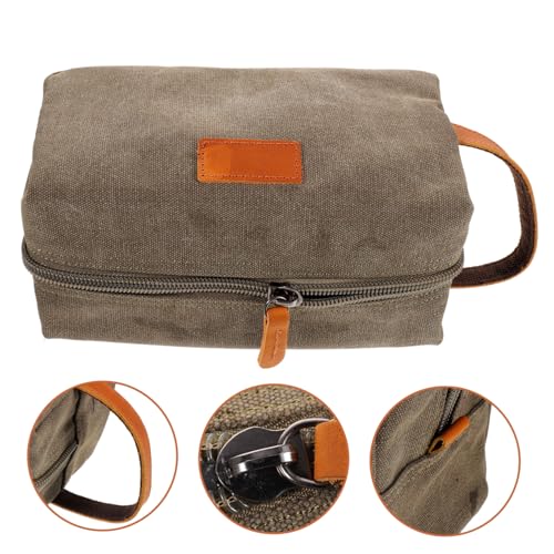 Veemoon wasserdichte Canvas Kulturtasche Reise Kosmetiktasche Vintage Organizer Geräumig Leicht Kompakt für Make up und Toilettenartikel von Veemoon