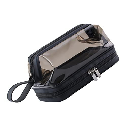 Veemoon wasserdichte Doppellagige Kosmetiktasche mit TPU für Damen Handlicher Reise Organizer und Kulturbeutel mit Reißverschluss für Reisen Camping und Outdoor Aktivitäten von Veemoon