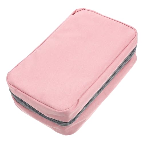 Veemoon wasserdichte Faltbare Kosmetiktasche mit Separatem Nass und Trocknungsfach Kompakter Kulturbeutel für Damen Reise Make Up Organizer in Modischem Rosa für Unterwegs von Veemoon